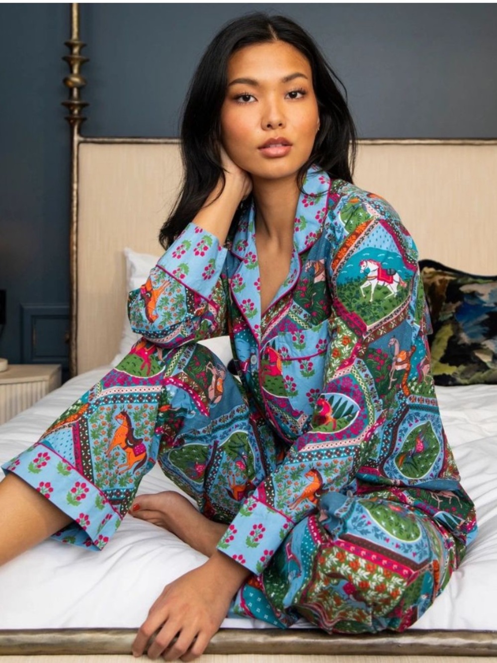 PRINTFRESH High Horse Long Sleep Set/Pajamas NEW